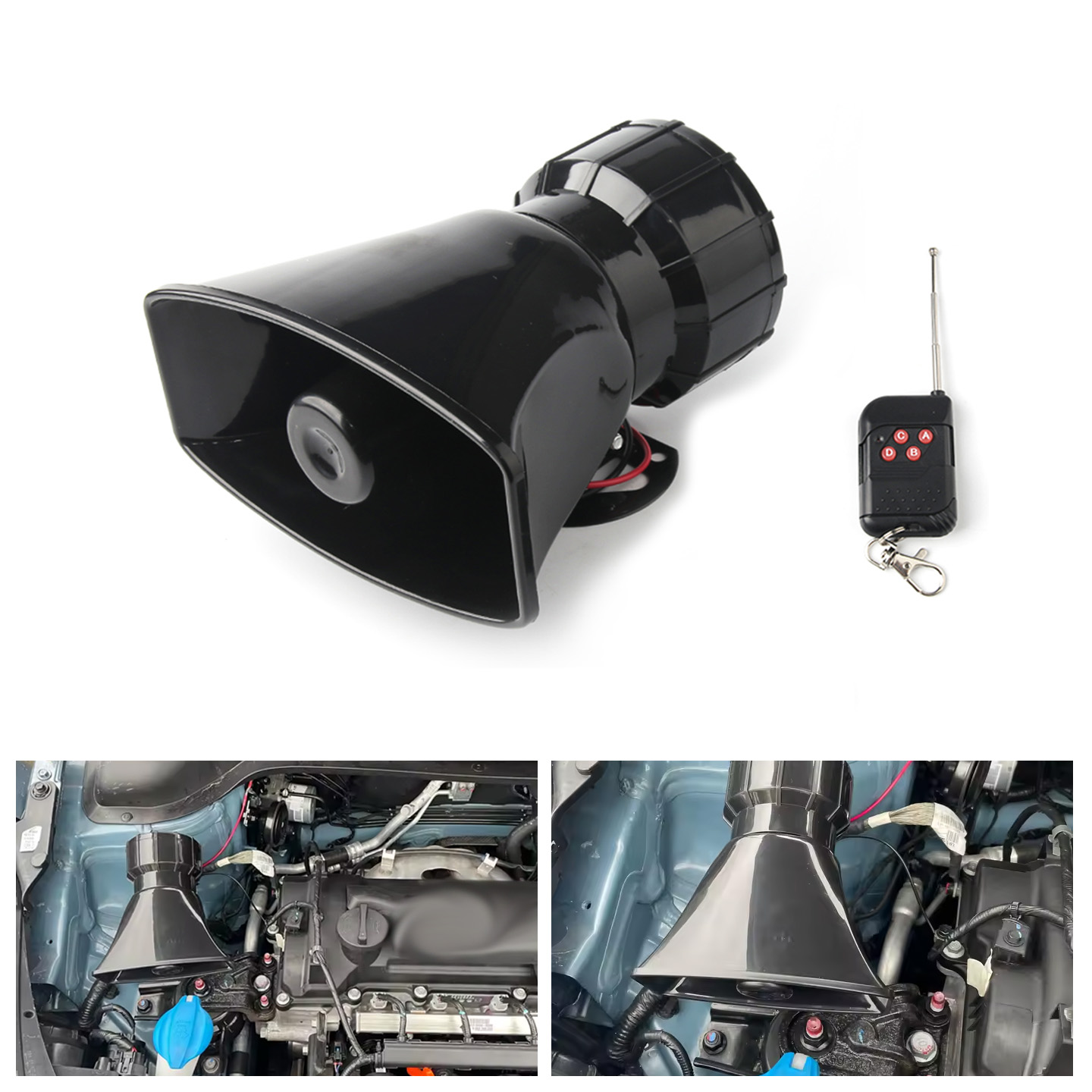 Emergency Whistle Loud - Altoparlante 12V 130dB, Sirena Elettronica Wireless,