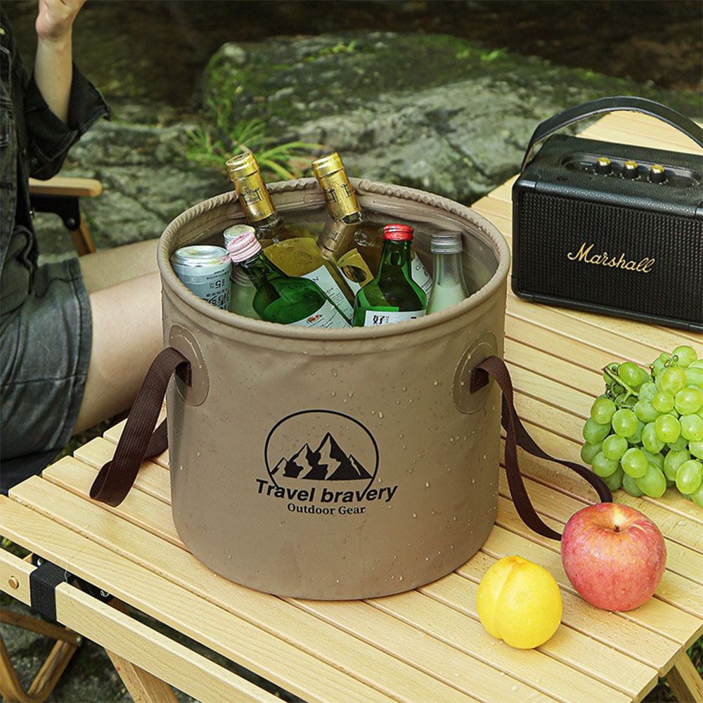 Water Bag Collapsible - Secchio d'Acqua Pieghevole Portatile per Esterni,